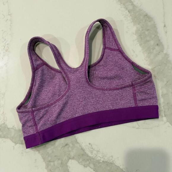 Nike Pro Racerback Athletic Sports Bra Women’s Size Medium Purple Activewear - Picture 3 of 4